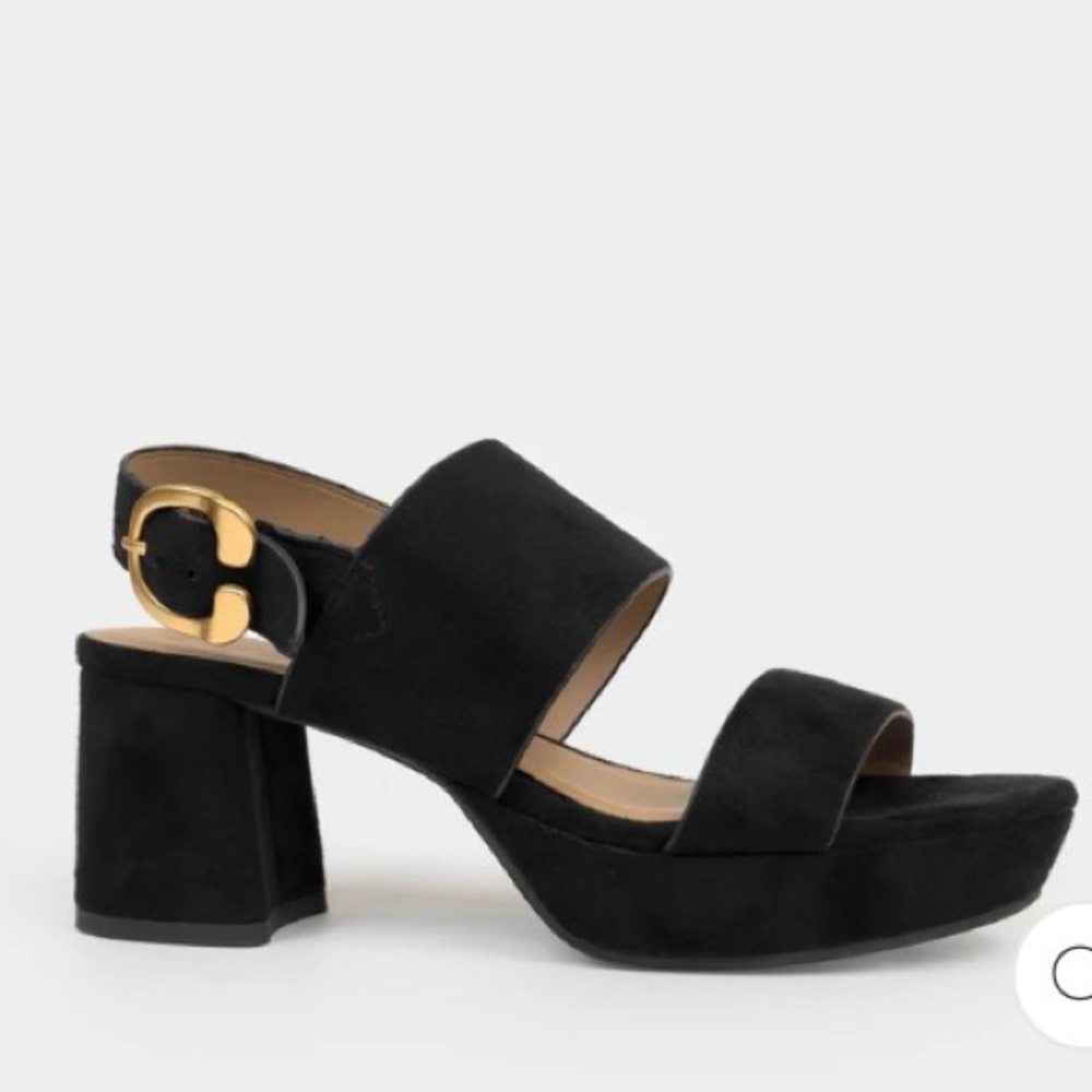 Aerosoles Camera Black Faux Suede Platform Sandal size 8 M
NWT in Box
